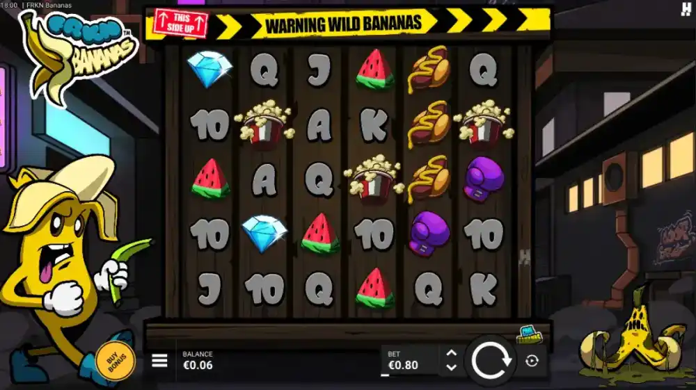 FRKN Bananas Slot von Hacksaw Gaming — Gameplay mit Spreading Banana Wilds