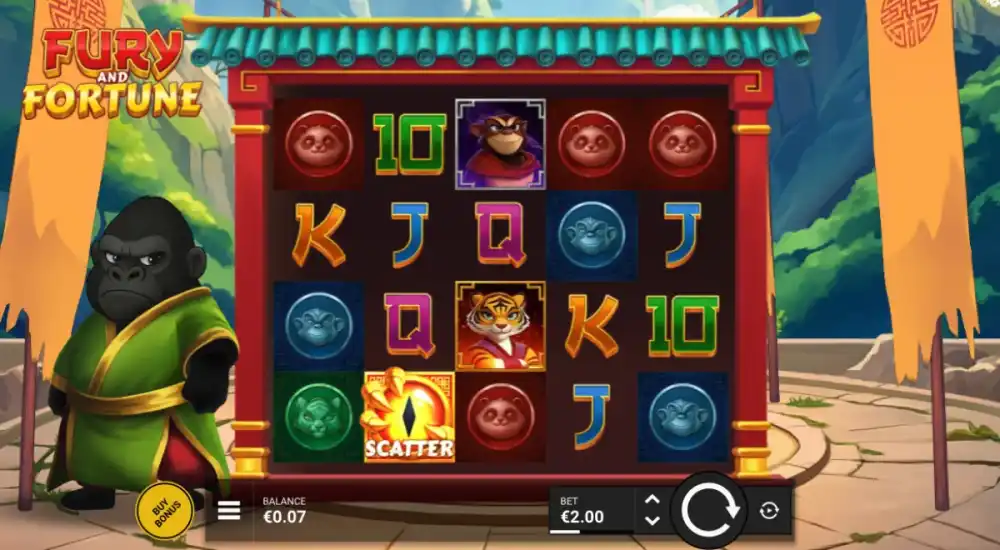 Fury and Fortune Slot von Bullshark Games — Gorilla Wilds in Aktion