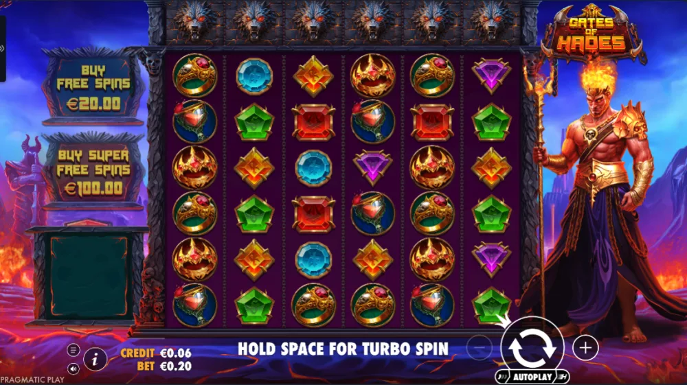 Gates of Hades Slot von Pragmatic Play — Feuer-Grid mit Wild Multiplikatoren