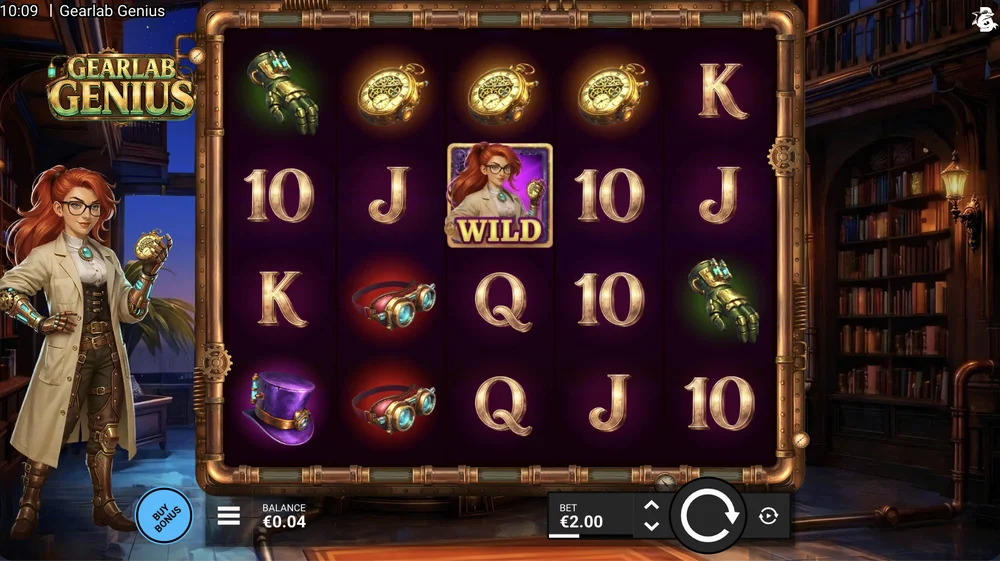 Gearlab Genius von Bullshark Games — Reel Multipliers und Synced Reels auf dem 5x4-Grid im Bonusmodus