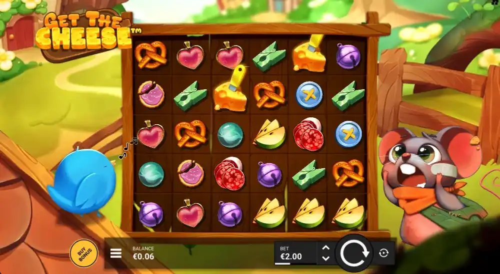 Get the Cheese Slot von Hacksaw Gaming — Cluster Pays auf dem 6x5 Grid