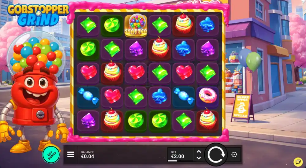 Gobstopper Grind Slot von Bullshark Games — Süßigkeiten Pay Anywhere Slot mit Avalanche