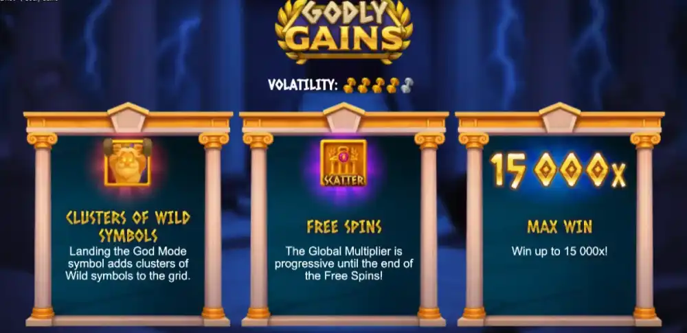 Godly Gains Slot von Bullshark Games — Zeus im Fitnessstudio auf dem Olymp