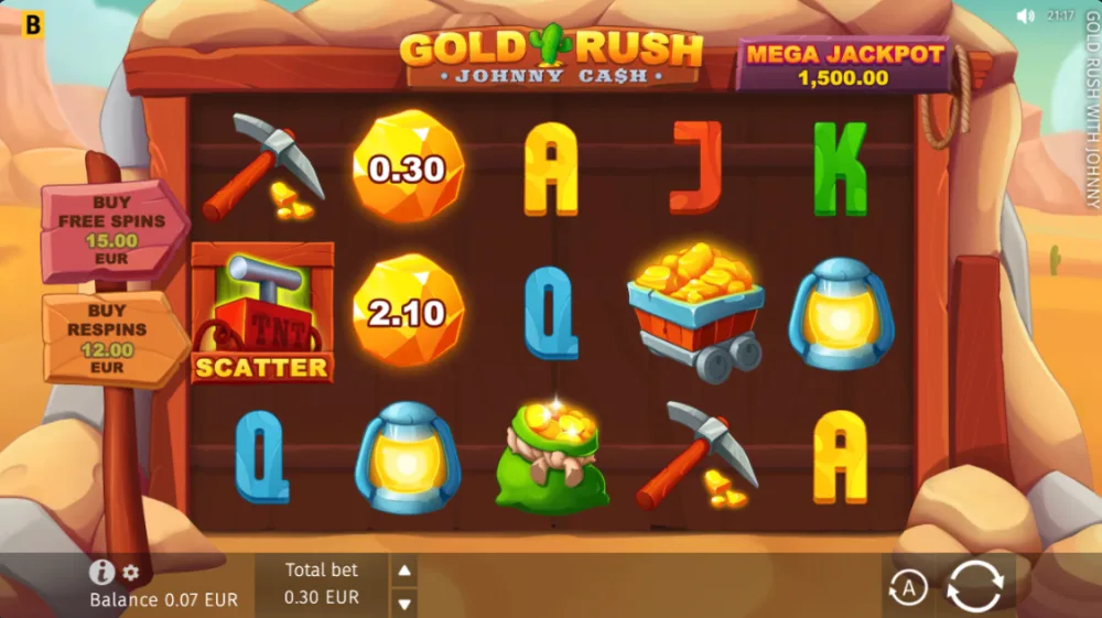Gold Rush with Johnny Cash Slot von BGaming — Gold Respin Gameplay