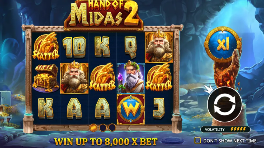 Hand of Midas 2 Slot von Pragmatic Play — Goldene Wilds mit Multiplikatoren auf dem Grid