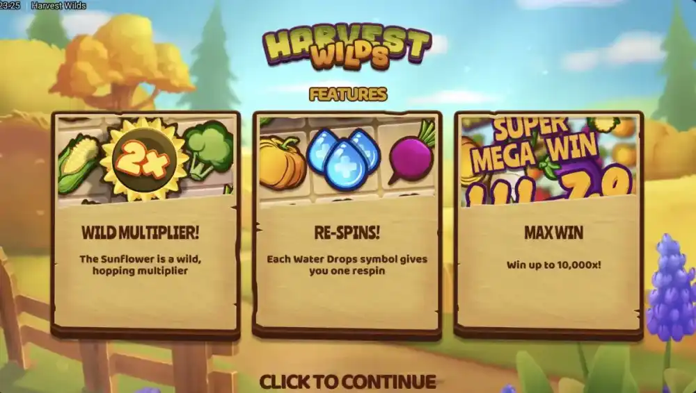 Harvest Wilds Bauernhof-Setting mit Sonnenblumen und Gemüse auf dem 7x7 Grid