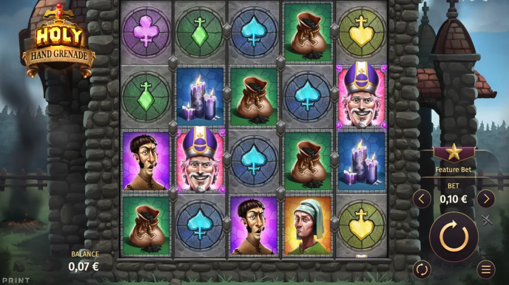 Holy Hand Grenade Slot von Print Studios — Gameplay mit SuperSpinnern