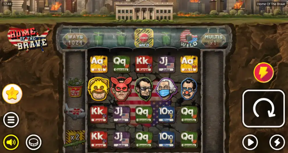 Home of the Brave Slot von Nolimit City — Gameplay mit Seitenreels und Conveyor Belt