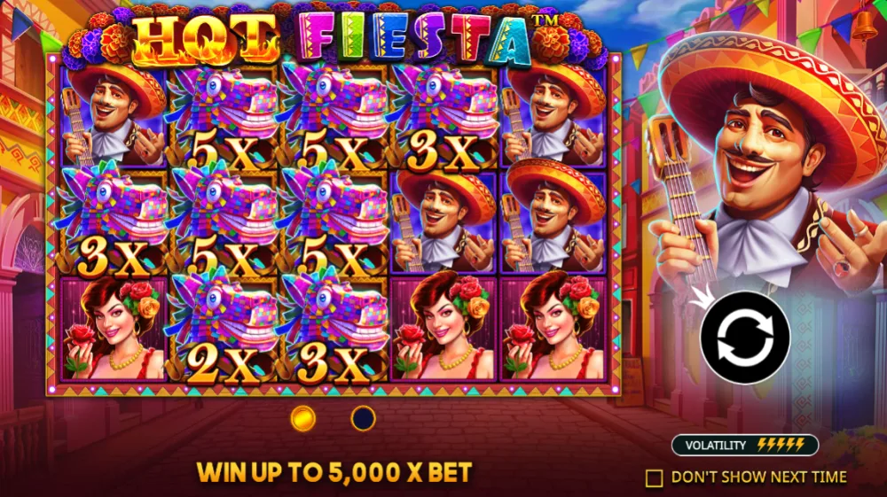 Hot Fiesta Slot von Pragmatic Play — Mexikanisches Fiesta-Theme mit bunten Piñata-Wilds