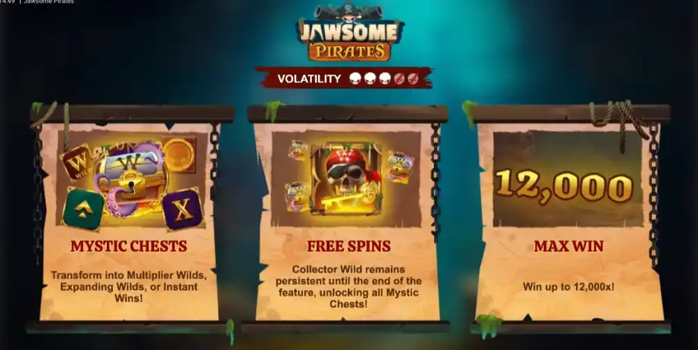 Jawsome Pirates Slot von Bullshark Games mit Unterwasser-Piraten-Theme und Collector Wilds