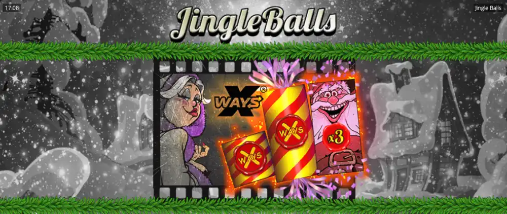Jingle Balls Slot von Nolimit City — dunkler Weihnachtsslot mit xWays auf dem 3-3-4-4-5-5 Grid