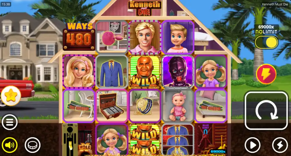 Kenneth Must Die Slot von Nolimit City — Big Balls Multiplikator in Aktion