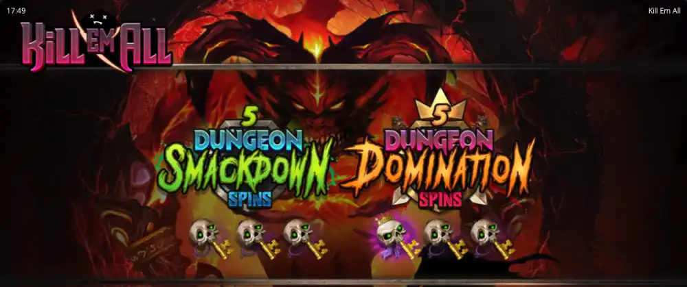 Kill 'Em All Slot von Nolimit City — Dungeon-RPG mit Monster-Kämpfen auf dem 3x1 Grid