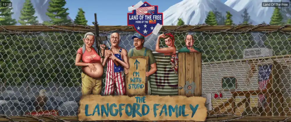 Land of the Free Slot von Nolimit City — Conveyor Belt und Titan Spin auf dem 5x4 Grid