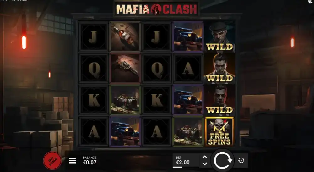 Mafia Clash Slot von Bullshark Games — Shootout Feature mit Gang-Wilds