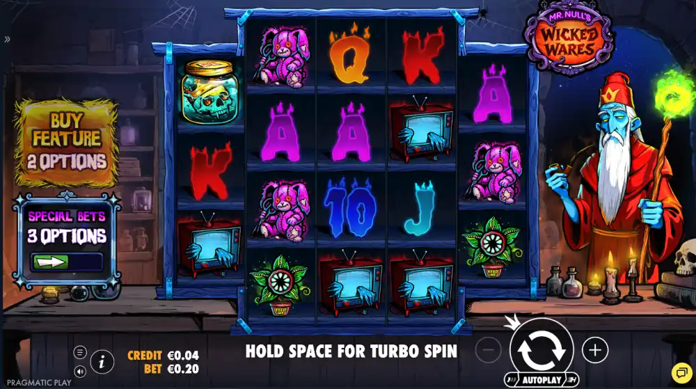 Mr. Null's Wicked Wares Slot von Pragmatic Play — Halloween Slot mit Mystery Symbolen