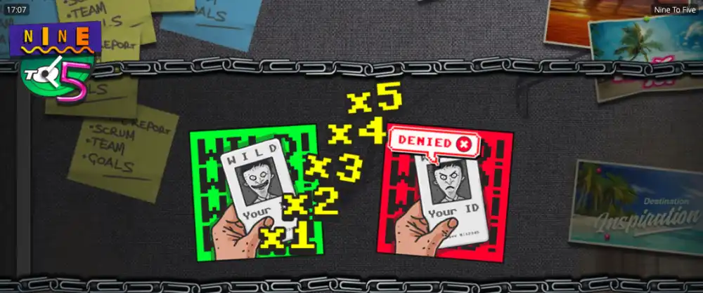 Nine to Five Slot von Nolimit City — Büro-Thema mit xNudge Wilds und xWays auf dem 5x4 Grid