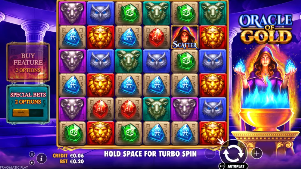 Oracle of Gold Slot von Pragmatic Play — Cluster Pays Gameplay