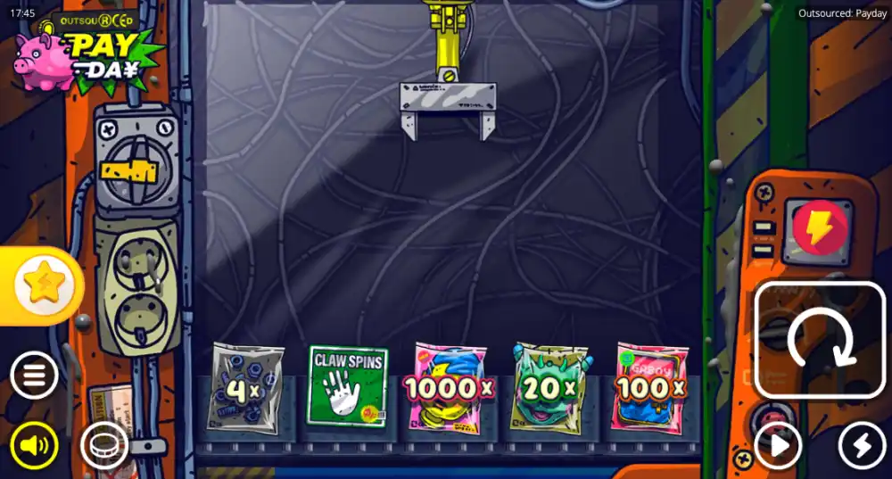 Payday Slot von Nolimit City — Greifarm-System in Aktion