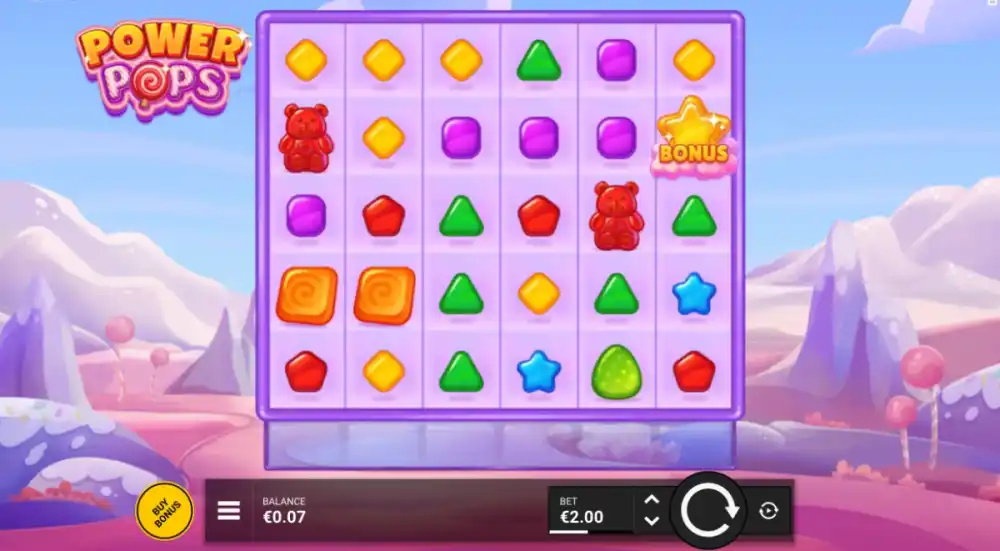 Power Pops Slot von Backseat Gaming — buntes Lollipop-Multiplikator-System