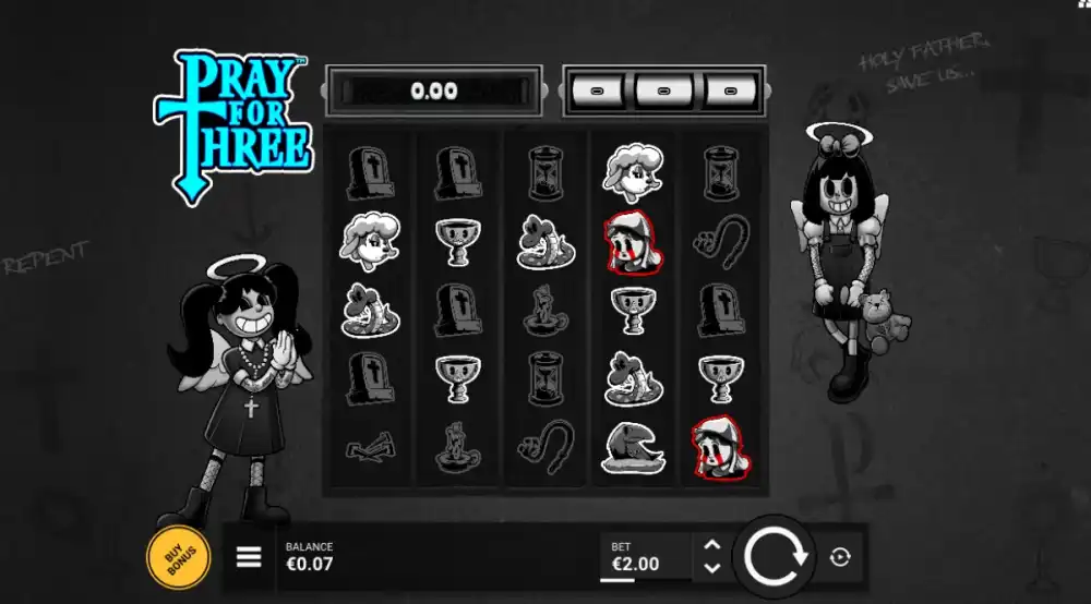 Pray for Three Slot von Hacksaw Gaming — Gameplay mit Wheel of Sin