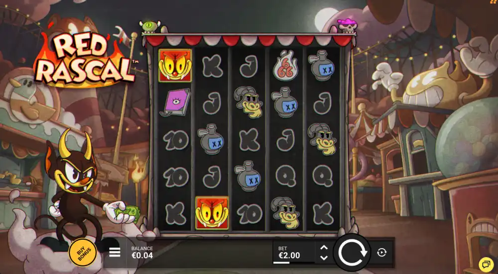 Red Rascal de Hacksaw Gaming — tragamonedas en acción