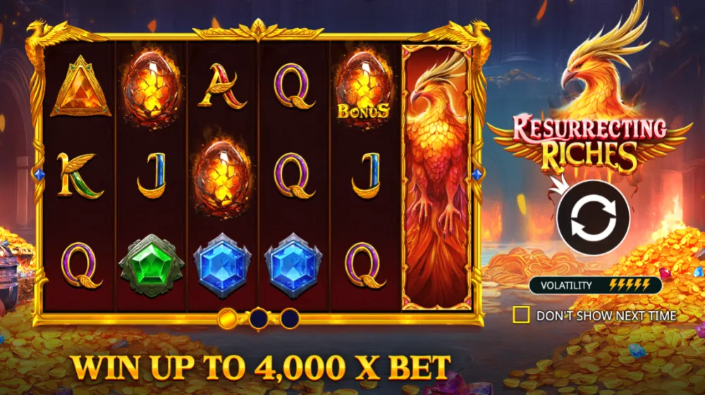 Resurrecting Riches Slot von Pragmatic Play — Phoenix Theme mit Shadow Mechanik
