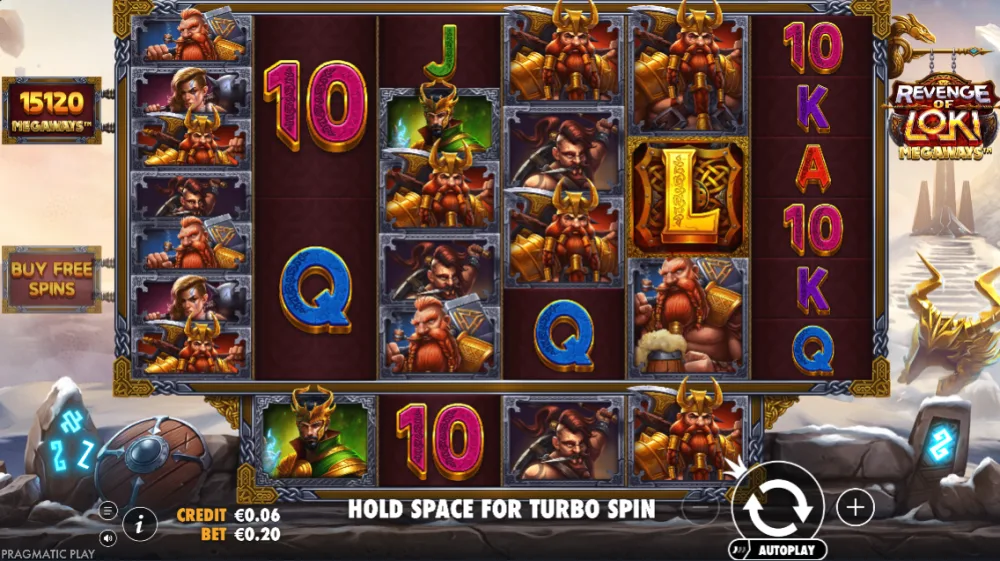 Revenge of Loki Megaways Slot von Pragmatic Play — Megaways Gameplay