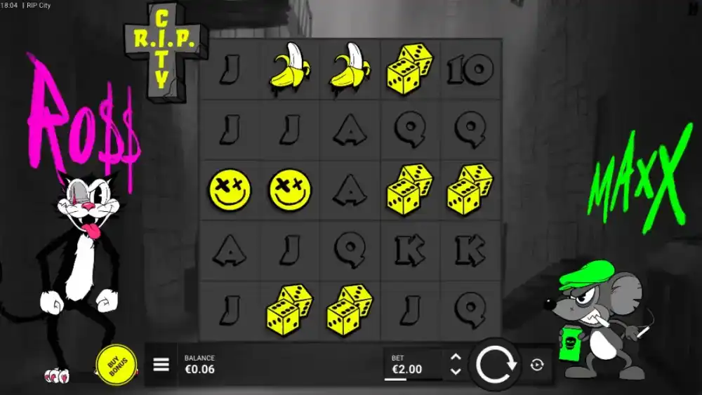 Rip City Slot von Hacksaw Gaming — Wild Cat auf dem 5x5 Grid
