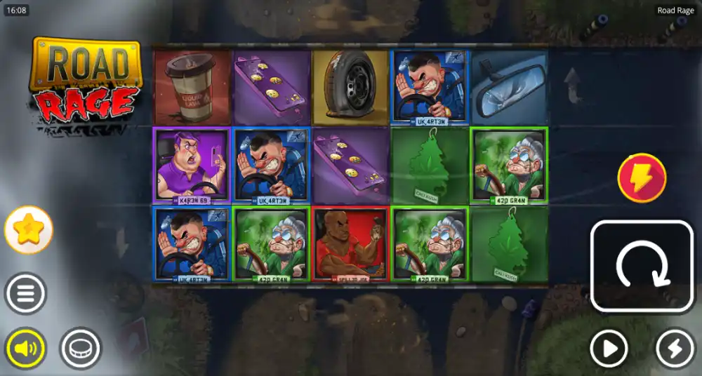 Road Rage Slot von Nolimit City — Wild Cars auf dem Grid in Aktion