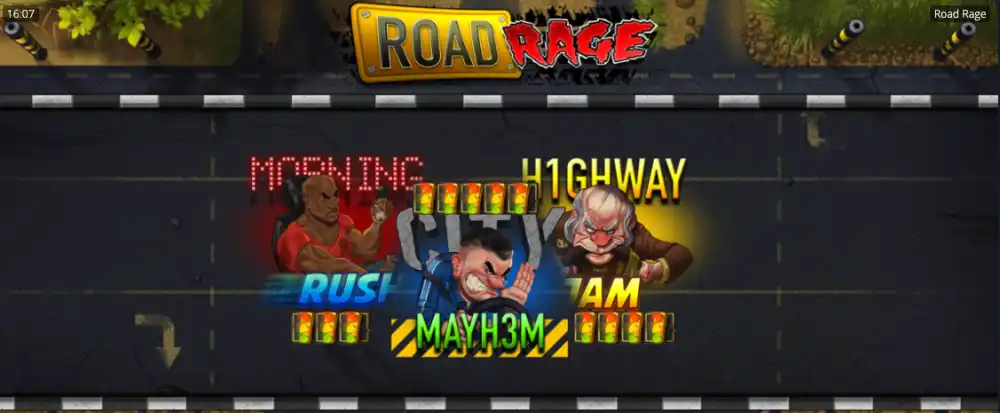Road Rage Slot von Nolimit City — Wild Cars auf dem 5x5 Grid mit Connected Win Ways