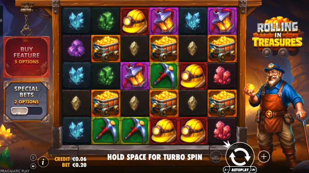 Rolling in Treasures Slot von Pragmatic Play — Goldmine Gameplay