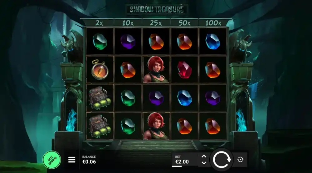 Shadow Treasure Slot von NowNow Gaming — Schatzjagd-Gameplay mit Reel Multiplikatoren
