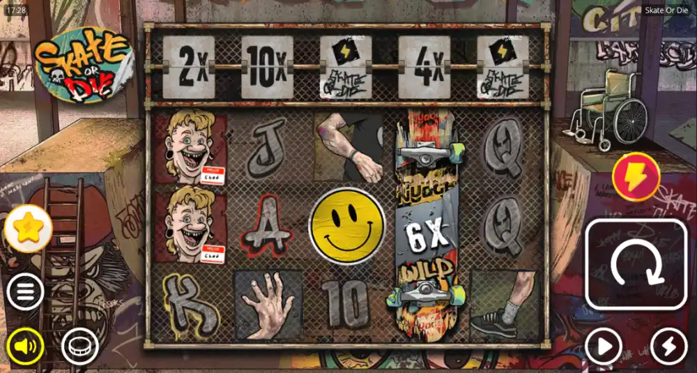 Skate or Die Slot von Nolimit City — xNudge Wild und Extra Sauce Row in Aktion