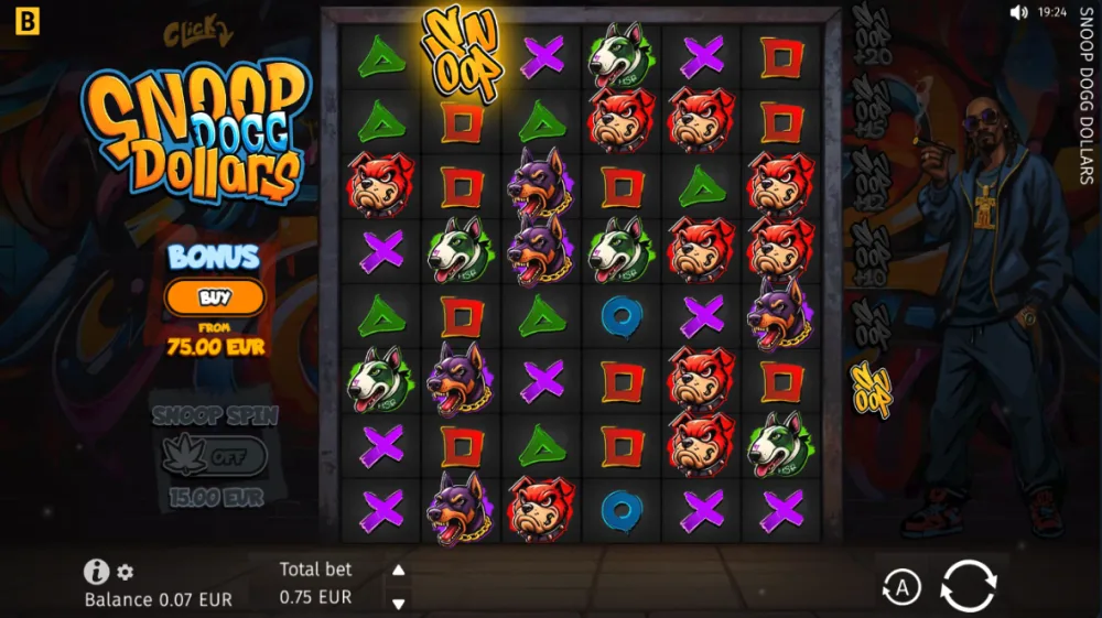 Snoop Dogg Dollars Slot von BGaming — Cluster Pays Grid mit Snoop Dogg Character