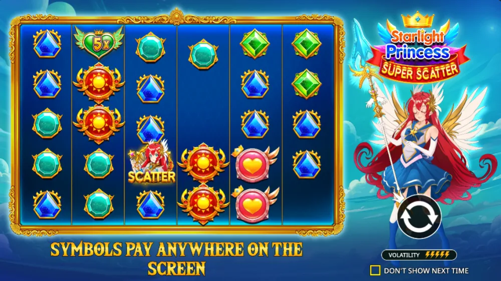 Starlight Princess Super Scatter Slot von Pragmatic Play — Super Scatter Symbol mit 50.000x Potenzial
