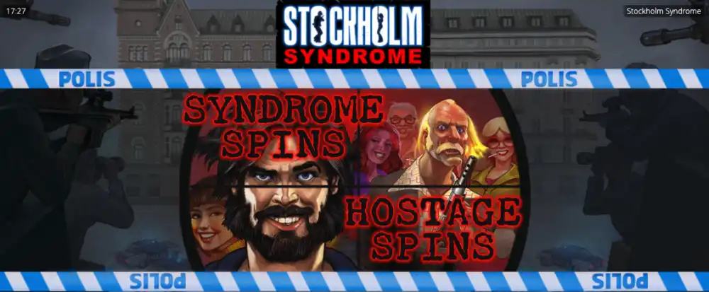 Stockholm Syndrome Slot von Nolimit City — düsteres Krimi-Setting mit xBomb Wilds auf dem Grid