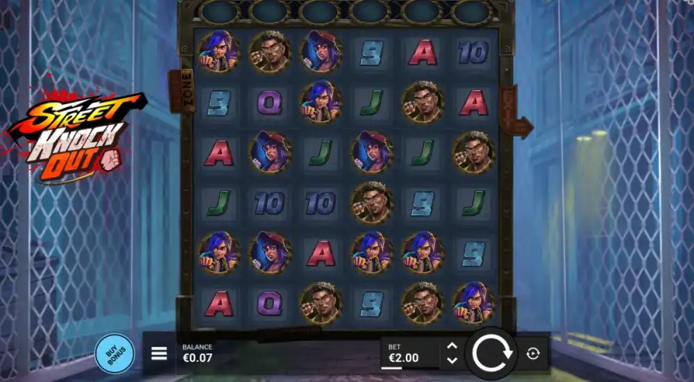 Street Knockout Slot von NowNow Gaming mit Cluster Pays