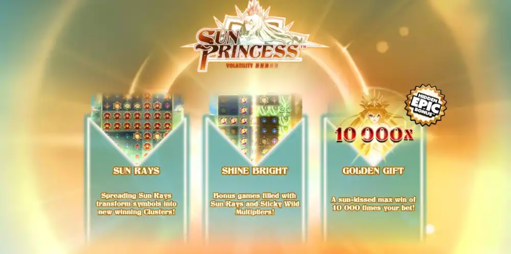 Sun Princess Slot von Hacksaw Gaming mit Anime-Design und Sun Ray Frames