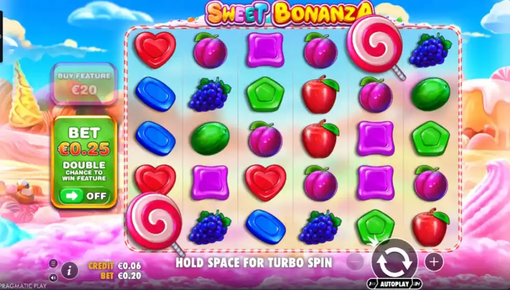 Sweet Bonanza Slot von Pragmatic Play — Tumble-Mechanik auf dem 6x5 Grid
