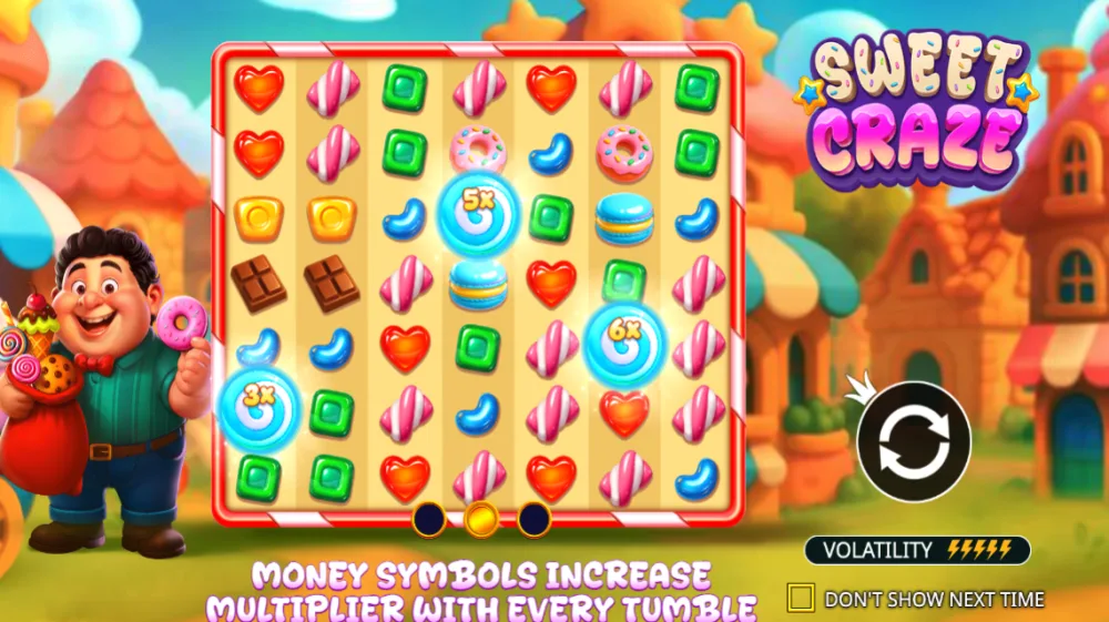 Sweet Craze Slot von Pragmatic Play — 7x7 Cluster Pays Grid mit Candy-Theme