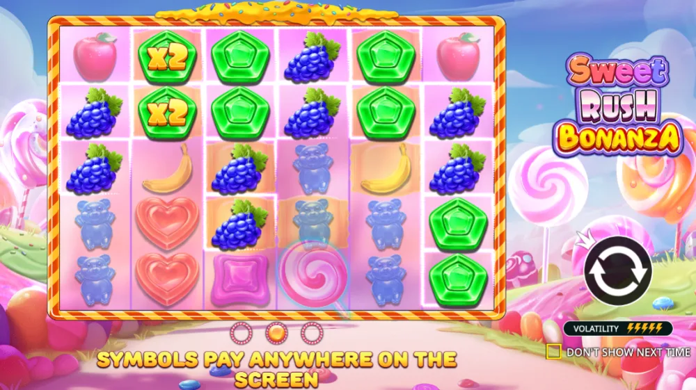 Sweet Rush Bonanza Slot von Pragmatic Play — 6x5 Grid mit Multiplier Spots