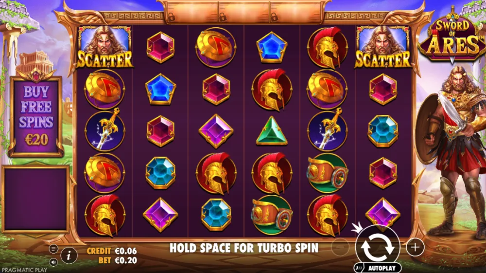 Sword of Ares Slot von Pragmatic Play — Multiplikator-Collection im Bonus