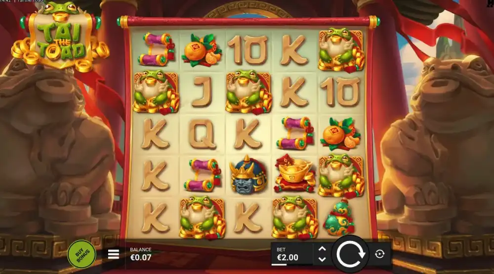 Tai the Toad Slot von Hacksaw Gaming — Prosperity Pot mit Toads auf dem 5x5 Grid