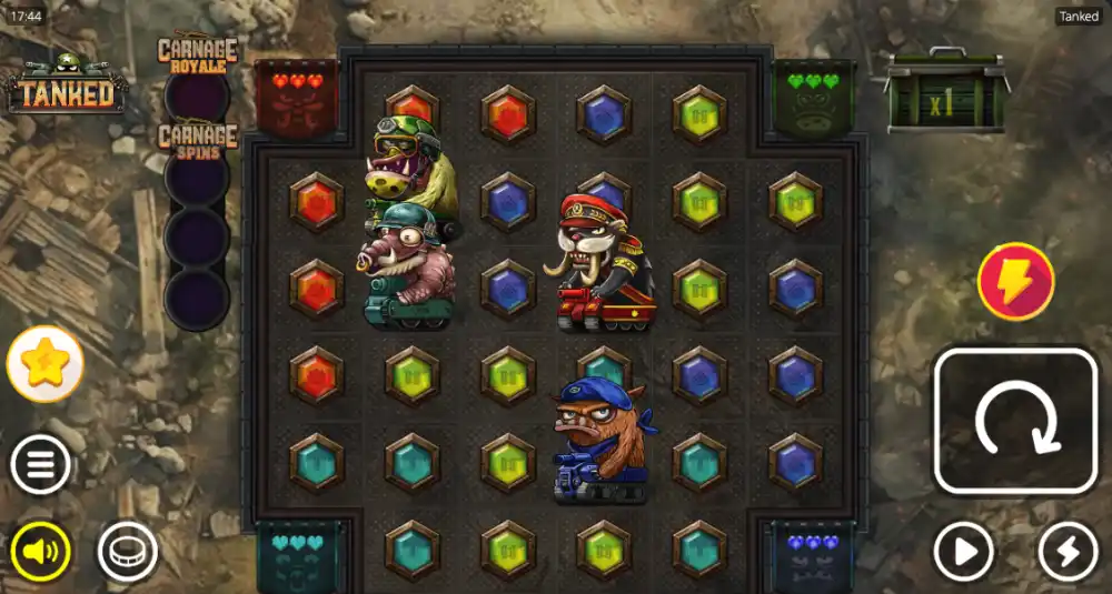 Tanked Slot von Nolimit City — Warlords auf dem Schlachtfeld