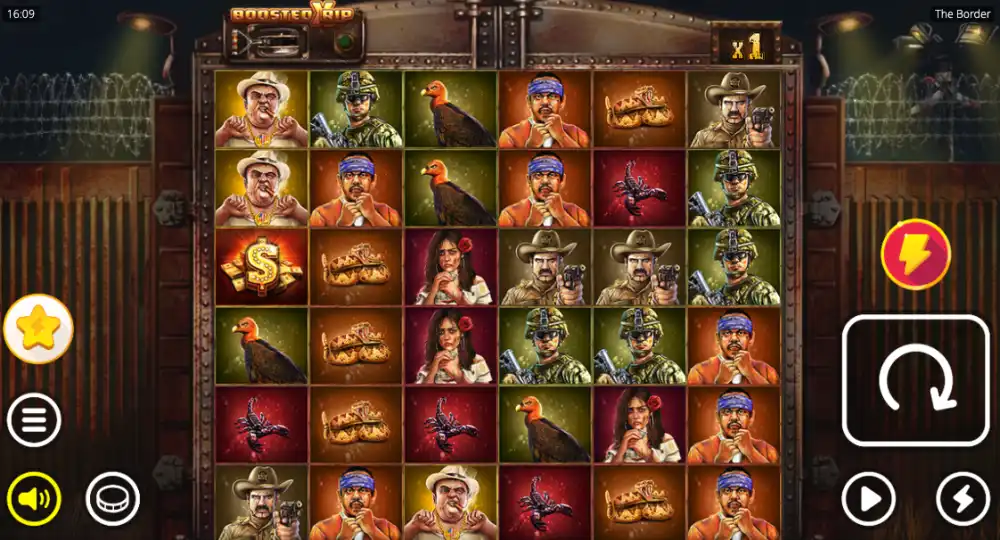 The Border Slot von Nolimit City — Cluster Pays Gameplay auf dem 6x6 Grid