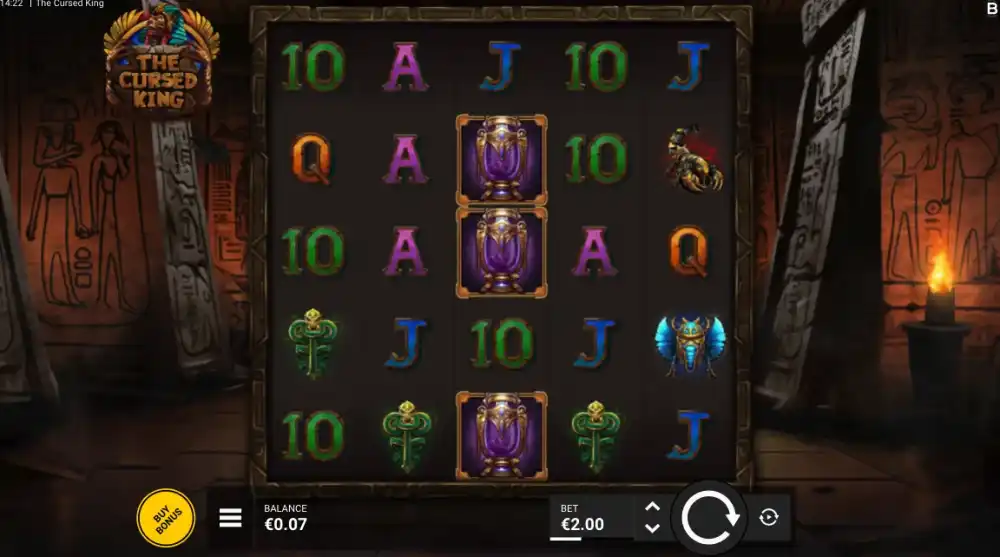 The Cursed King Slot von Backseat Gaming — Wild Reels und Merge-Mechanik