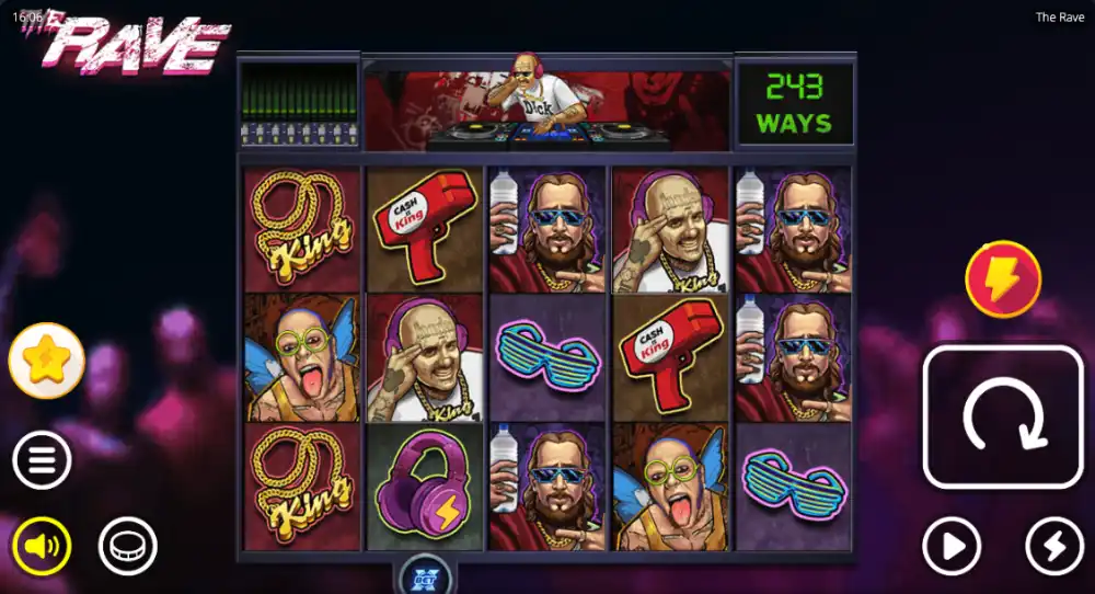 The Rave Slot von Nolimit City — God is a DJ Bonus in Aktion