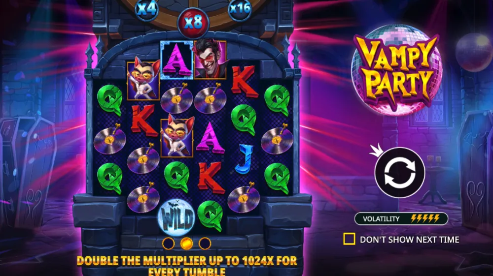 Vampy Party Slot von Pragmatic Play — Halloween-Theme mit Vampir-Symbolen