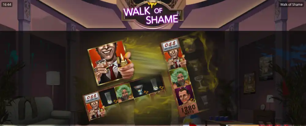 Walk of Shame Slot von Nolimit City — Party-Theme mit Walking Wilds und xSplit Mechanik